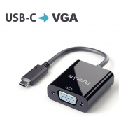 Adapter USB-C auf VGA, schwarz 0,10 m, iSerie, 4K60Hz,