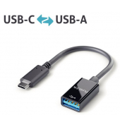 Adapter USB-C auf USB-A, 3.1, Gen 1, schwarz, 0,10 m, iSerie, 5Gbps und