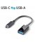 Adapter USB-C auf USB-A, 3.1, Gen 1, schwarz, 0,10 m, iSerie, 5Gbps und