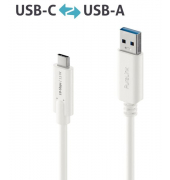 USB-C-Kabel auf USB-A, 3.1, Gen 2, weiß, 0,50 m, iSerie,