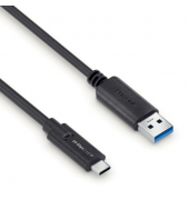 USB-C-Kabel auf USB-A, 3.1, Gen 2, schwarz, 1,00 m, iSerie,
