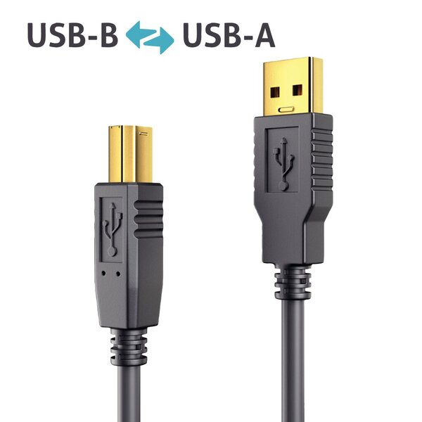 4251364721995 - USB-20-Kabel Aktiv schwarz 5 m 480Mbps und 05A (max 25W) 4251364721995 PureLink