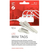 Mini 10er Set weiß 10 kleine Klettbinder mit