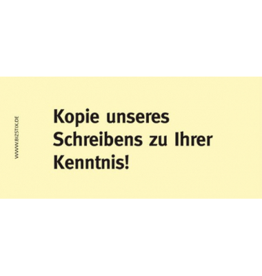 Haftnotizen 75 x 35 mm, gelb Kopie unseres Schreibens zu Ihrer