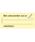 Haftnotizen bedruckt 1301010111, Business Haftnotizen 1301010111, 75x35mm (HxB), gelb, "Bitte unterschreiben und an... weiterlei
