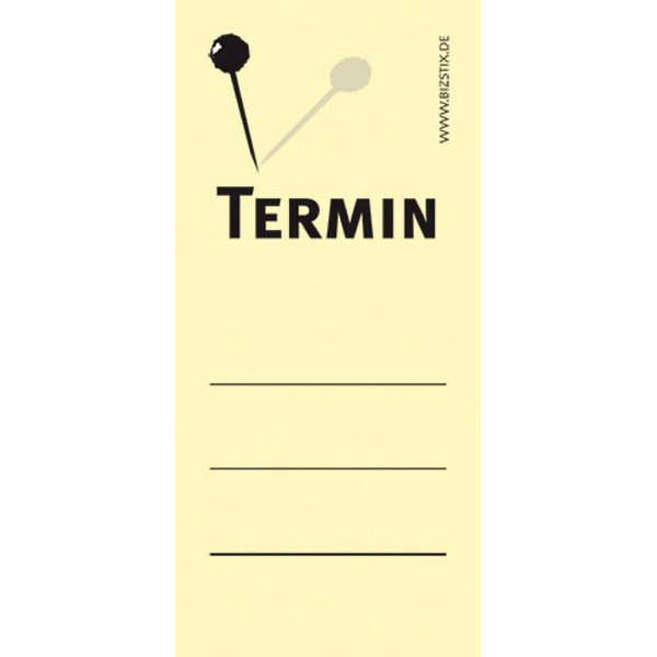 4260184863327 - Haftnotizen 75 x 35 mm gelb Termin 4260184863327 notizblock24
