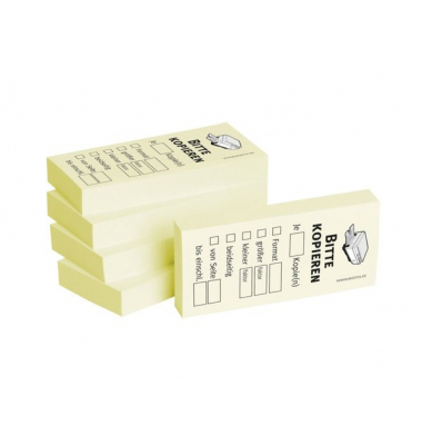 Haftnotizen 75 x 35 mm, gelb Bitte kopieren