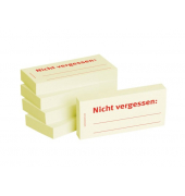 Haftnotizen 75 x 35 mm, gelb Nicht vergessen