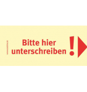 Haftnotizen 75 x 35 mm, gelb Bitte hier unterschreiben