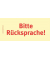 Haftnotizen bedruckt 1301010159, Business Haftnotizen 1301010159, 75x35mm (HxB), gelb, "Bitte Rücksprache!", rechteckig, "Bitte 