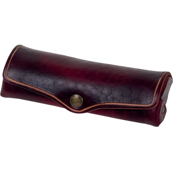 4260308921315 - Brillenetui Mika Leder rot 15x6x3cm Druckknopf 4260308921315 28071004
