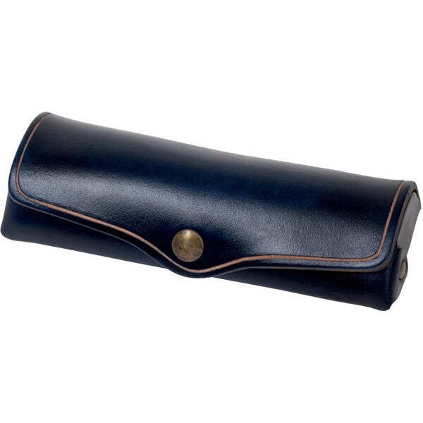 4260308921339 - Brillenetui Mika Leder blau 15x6x3cm Druckknopf 4260308921339 28071007