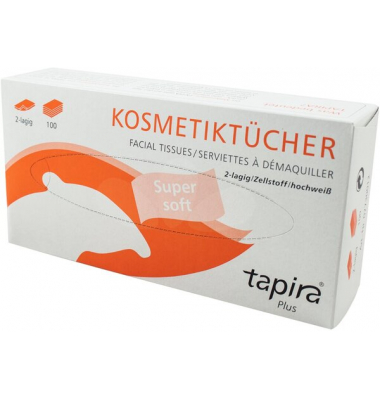 Kosmetiktücher 2-lagig, weiß, 20 x 21 cm