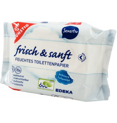 Toilettenpapier feucht Nachfüllpack sensitiv, 2 x 70 Tücher #09451205