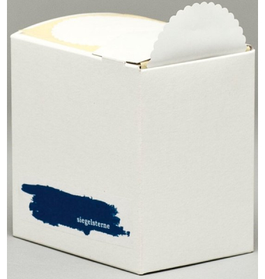 Siegelsterne wei&szlig;, &Oslash; 60 mm, sk gewellter Rand