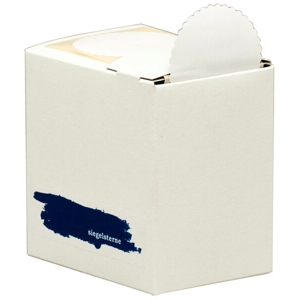 4319111110031 - Siegelsterne weiß Ø 53 mm sk gewellter Rand 4319111110031 1010304 600 Stück