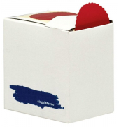 Siegelsterne rot, &Oslash; 53 mm, sk, gewellter Rand