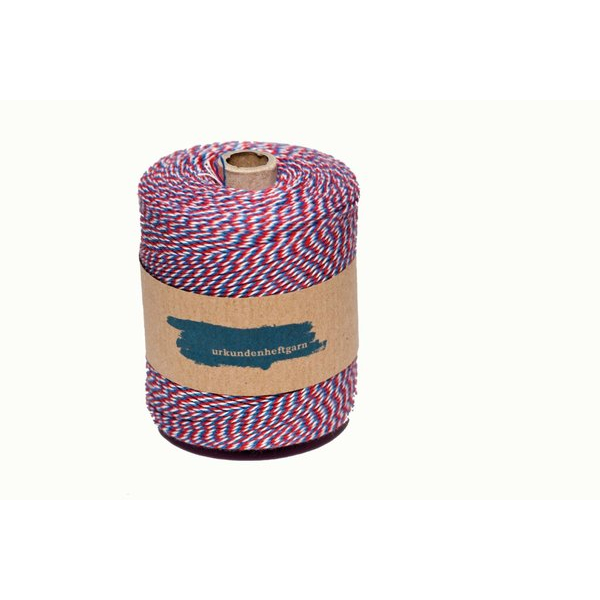 4319111110161 - Urkunden-Heftgarn blau weiß rot Rolle ca 360m 4319111110161 F200382