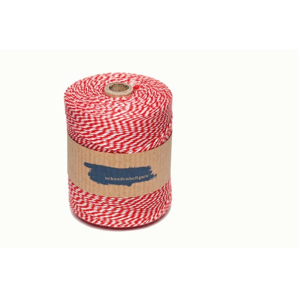 4319111110192 - Urkunden-Heftgarn rot weiß Rolle ca 360m 4319111110192 F200325