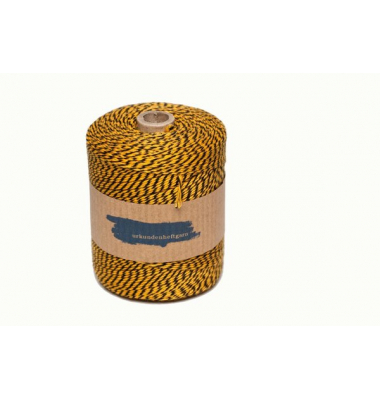 Urkunden-Heftgarn schwarz/gold Rolle ca. 360m
