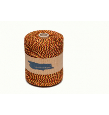 Urkunden-Heftgarn schwarz/rot/gold Rolle ca. 360m