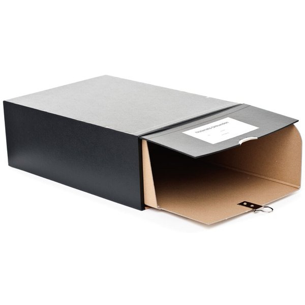 CSK Kontorbedarf Urkundenkasten 1016950A, A4, schwarz, innen 33,9x23x11,5cm (TxBxH), Pappe mit robustem Kambrik-Papier bezogen 4319111110260 CSK