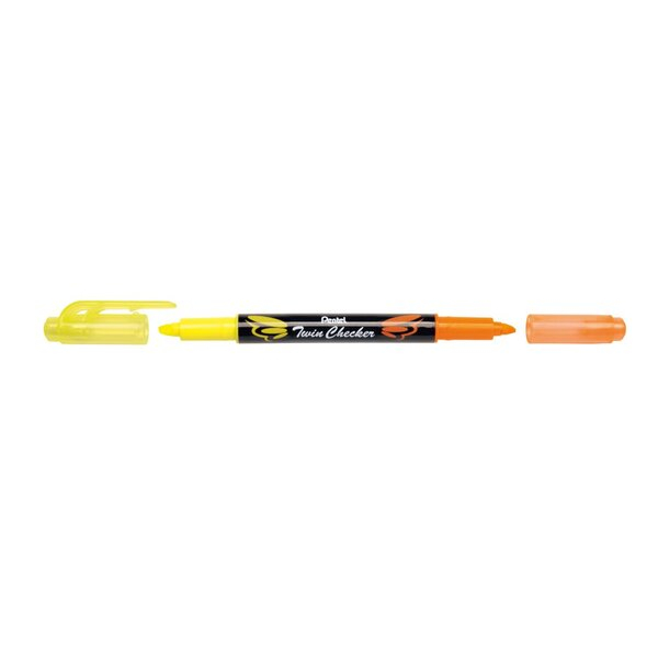 4711577023045 - Textmarker TwinChecker SLW8-GF 2-farbig  1-5mm Keilspitze 4711577023045 Pentel