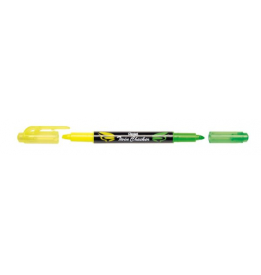 Textmarker Twin Checker, gelb/hellgrün Strichstärke: 1,0 - 3,5mm