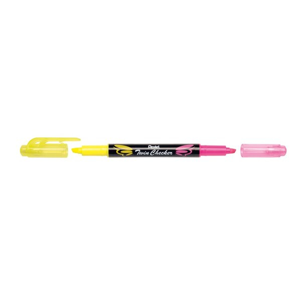 4711577023083 - Textmarker TwinChecker SLW8-GP 2-farbig  1-5mm Keilspitze 4711577023083 Pentel