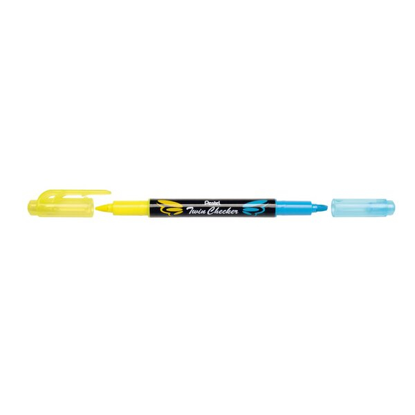 4711577023106 - Textmarker TwinChecker SLW8-GS 2-farbig  1-5mm Keilspitze 4711577023106 Pentel