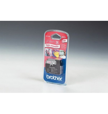 Schriftbandkassette 9mmx8m weiß/rot für P-touch