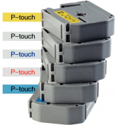 P-Touch Schriftband MK-223BZ weiß blau 9mm x 8m