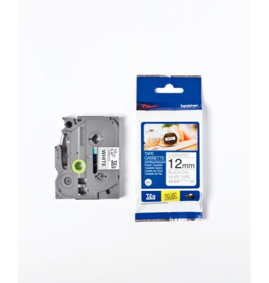 Schriftbandkassette TZE231S laminiert, 12mm breit/4m lang