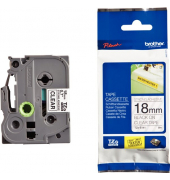 P-touch Schriftband TZe-S141 18mm x 8m schwarz/farblos laminiert stark selbstklebend