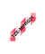 P-touch Schriftband TZe-MPRG31 12mm x 4m schwarz/rot kariert laminiert selbstklebend mit Verzierung