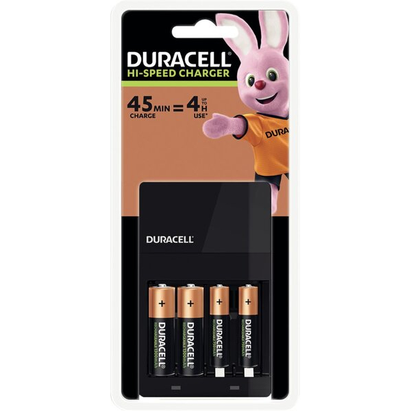 5000394118577 - DURACELL CEF14 NiMH-Ladegerät für AA- und AAA-Akkus Auto-Abschaltung inkl je 2x Akkus Mignon AA Micro AAA