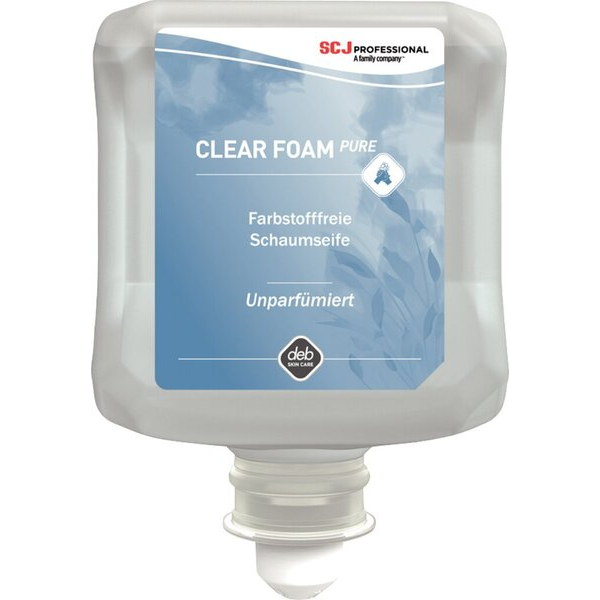 5010424014588 - Schaumseife CLR1L Clear Foam Pure parfümfrei 1000 ml Nachfüllflasche 5010424014588 DEB