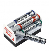Boardmarker MAXIFILO, MWL5M-4N, Etui, 4-farbig sortiert, 2,5mm Rundspitze