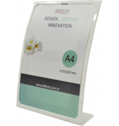 Tischaufsteller bogenförmig A4, weiß