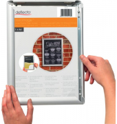 Plakat-Klapprahmen SFA4S, silber, Aluminium mit Polystyrol-R&uuml;ckwand