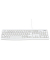 PC-Tastatur K120, mit Kabel (USB), leise, weiß
