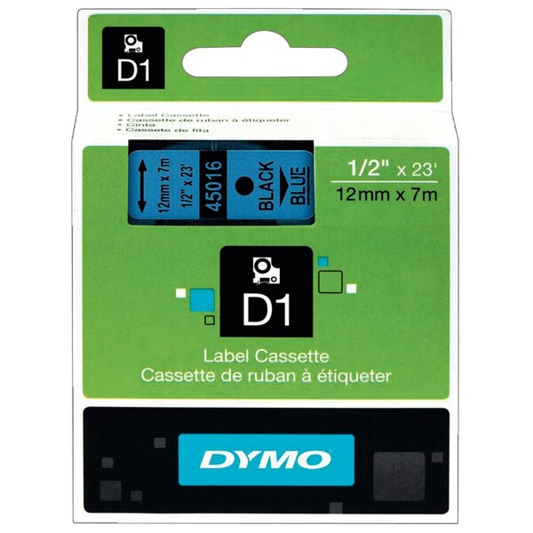 5411313450669 - Laminiertes Klebeband zur Kennzeichnung von Maschinen D1 45016 12 mm LabelManager™ Blau Schwarz (5 Stück)
