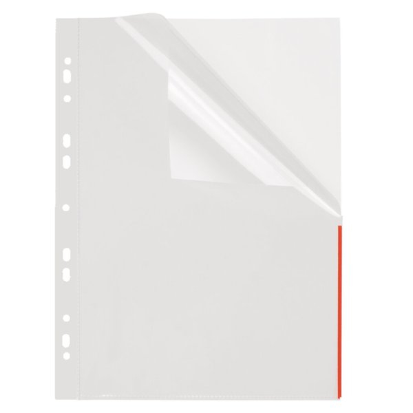 5701204133253 - Prospekthüllen Index 46325-80 mit farbigem Rand A4 glasklar glatt oben & rechts halb offen 011 mm 5701204133253 FolderSys