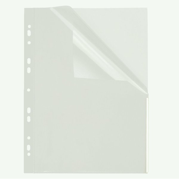 5701205133252 - Prospekthüllen Index 46325-10 Farbindex an der rechten Kante A4 glasklar glatt oben & rechts halb offen 011mm 5701205133252 