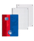 Collegeblock 400101421 Duo, Lineatur 27 + Lineatur 28 / liniert+kariert mit Rand innen/außen, A4+, 90g, rot, 80 Blatt