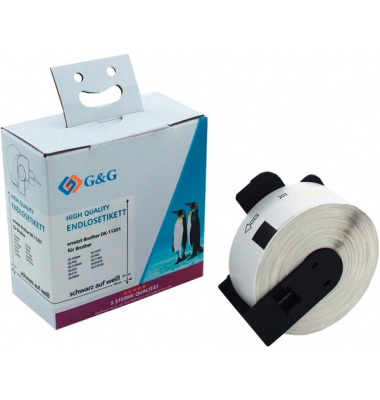 Premium Etiketten 29x90mm komp. zu Brother DK-11201, schwarz auf wei&szlig;