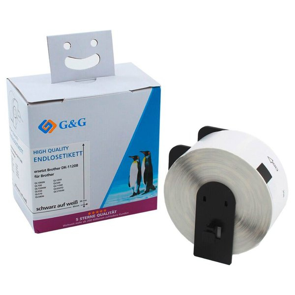 6934974115887 - Premium Etiketten komp zu Brother DK-11208 schwarz auf weiß 6934974115887 G und G