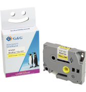 Schriftband 14957, 12mm x 8m, schwarz/gelb, laminiert, 