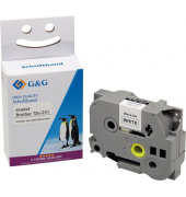 Schriftband 15556, 24mm x 8m, schwarz/wei&szlig;, laminiert, 