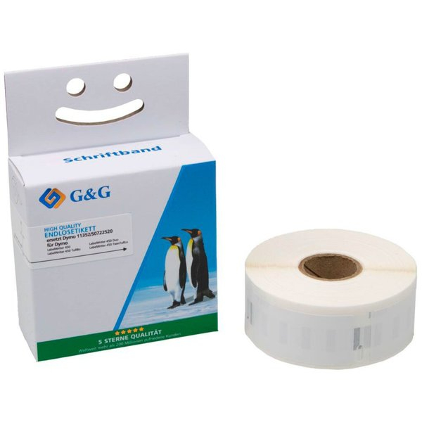 6941881284568 - Rücksende-Etiketten G & G kompatibel zu DYMO® LabelWriter11352 s0722520 54 x 25 mm permanent weiß 500 Stck